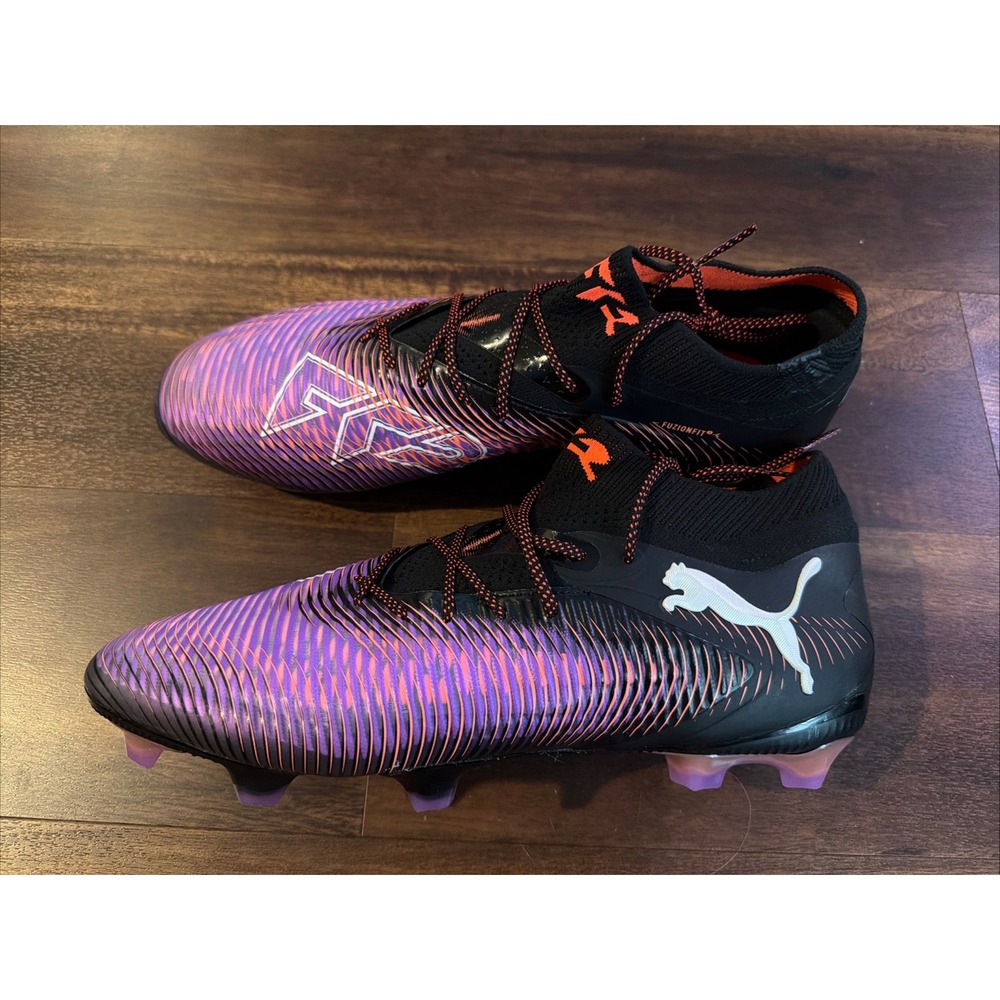 New Puma Mens Future 8 Ultimate Low FG Soccer Cleats Size 12 Black Purple